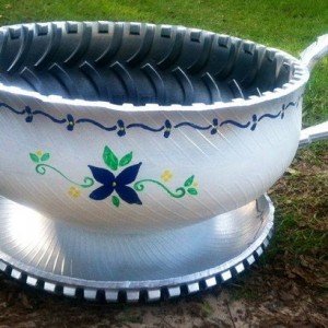 Как сделать клумбу из шин своими руками. Советы и фото
